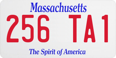 MA license plate 256TA1