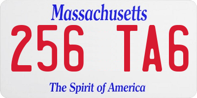 MA license plate 256TA6
