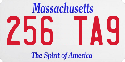 MA license plate 256TA9