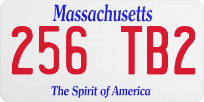 MA license plate 256TB2