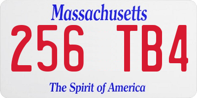 MA license plate 256TB4