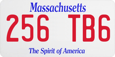 MA license plate 256TB6