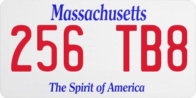 MA license plate 256TB8