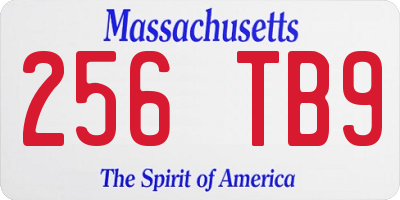 MA license plate 256TB9