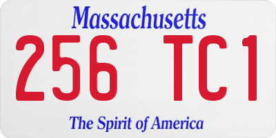 MA license plate 256TC1
