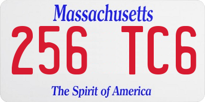 MA license plate 256TC6