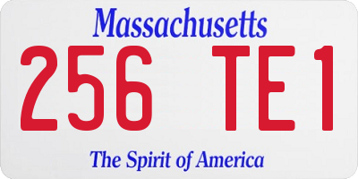 MA license plate 256TE1