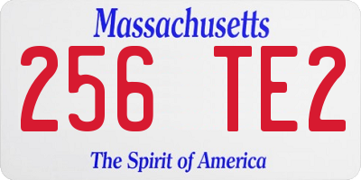 MA license plate 256TE2