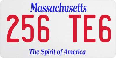MA license plate 256TE6