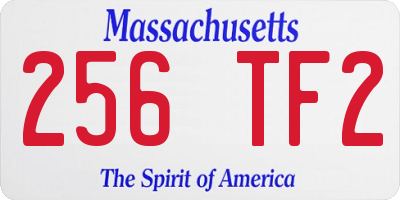MA license plate 256TF2
