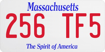 MA license plate 256TF5