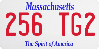 MA license plate 256TG2