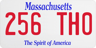 MA license plate 256TH0