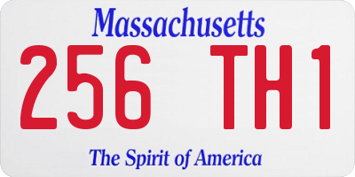 MA license plate 256TH1