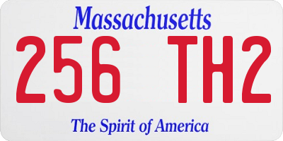 MA license plate 256TH2