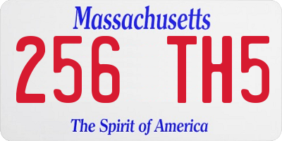 MA license plate 256TH5