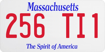MA license plate 256TI1