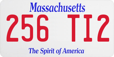 MA license plate 256TI2
