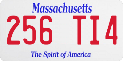 MA license plate 256TI4
