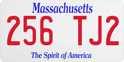 MA license plate 256TJ2