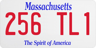 MA license plate 256TL1