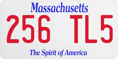 MA license plate 256TL5