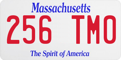 MA license plate 256TM0