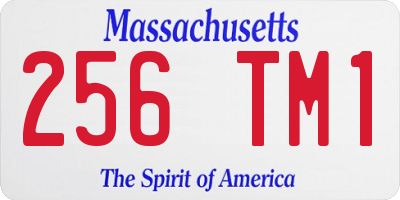 MA license plate 256TM1