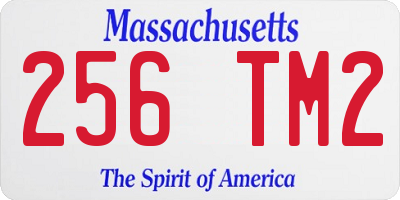 MA license plate 256TM2