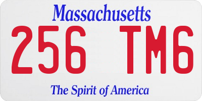MA license plate 256TM6