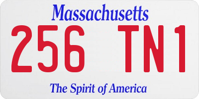 MA license plate 256TN1