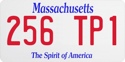 MA license plate 256TP1