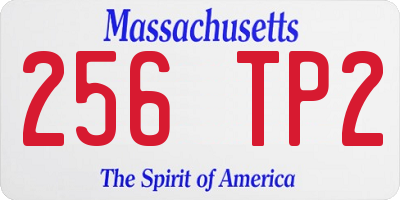 MA license plate 256TP2