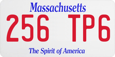 MA license plate 256TP6