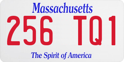 MA license plate 256TQ1