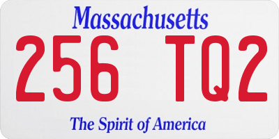 MA license plate 256TQ2