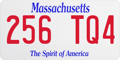 MA license plate 256TQ4