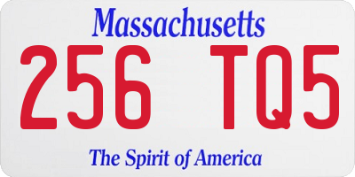 MA license plate 256TQ5