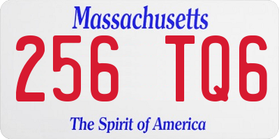 MA license plate 256TQ6