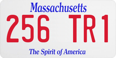 MA license plate 256TR1