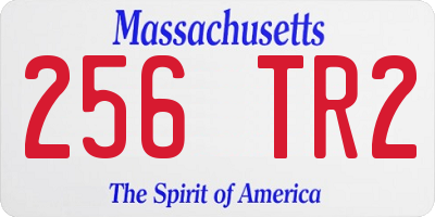 MA license plate 256TR2
