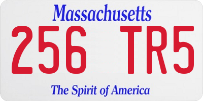 MA license plate 256TR5