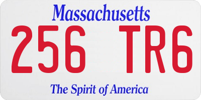 MA license plate 256TR6