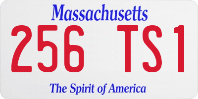 MA license plate 256TS1