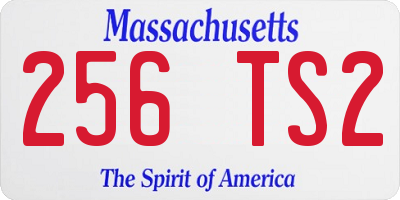 MA license plate 256TS2