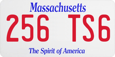 MA license plate 256TS6