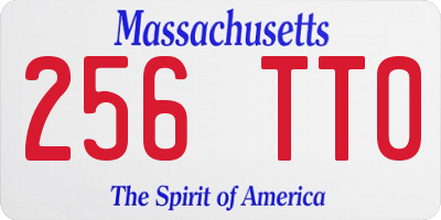 MA license plate 256TT0