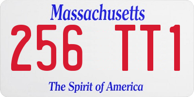 MA license plate 256TT1