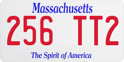 MA license plate 256TT2