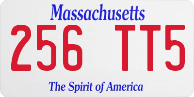 MA license plate 256TT5